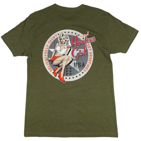 Next Level Apparel Tops - Hooters Girl Next Level Apparel Graphic Tee Shirt M Green